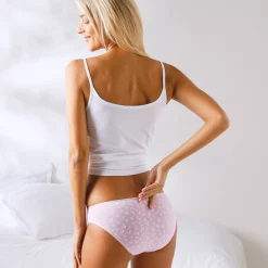Slip En Shorty<Blancheporte Midislip in stretchkatoen met bloemenprint - set van 10 smaragd / koraal