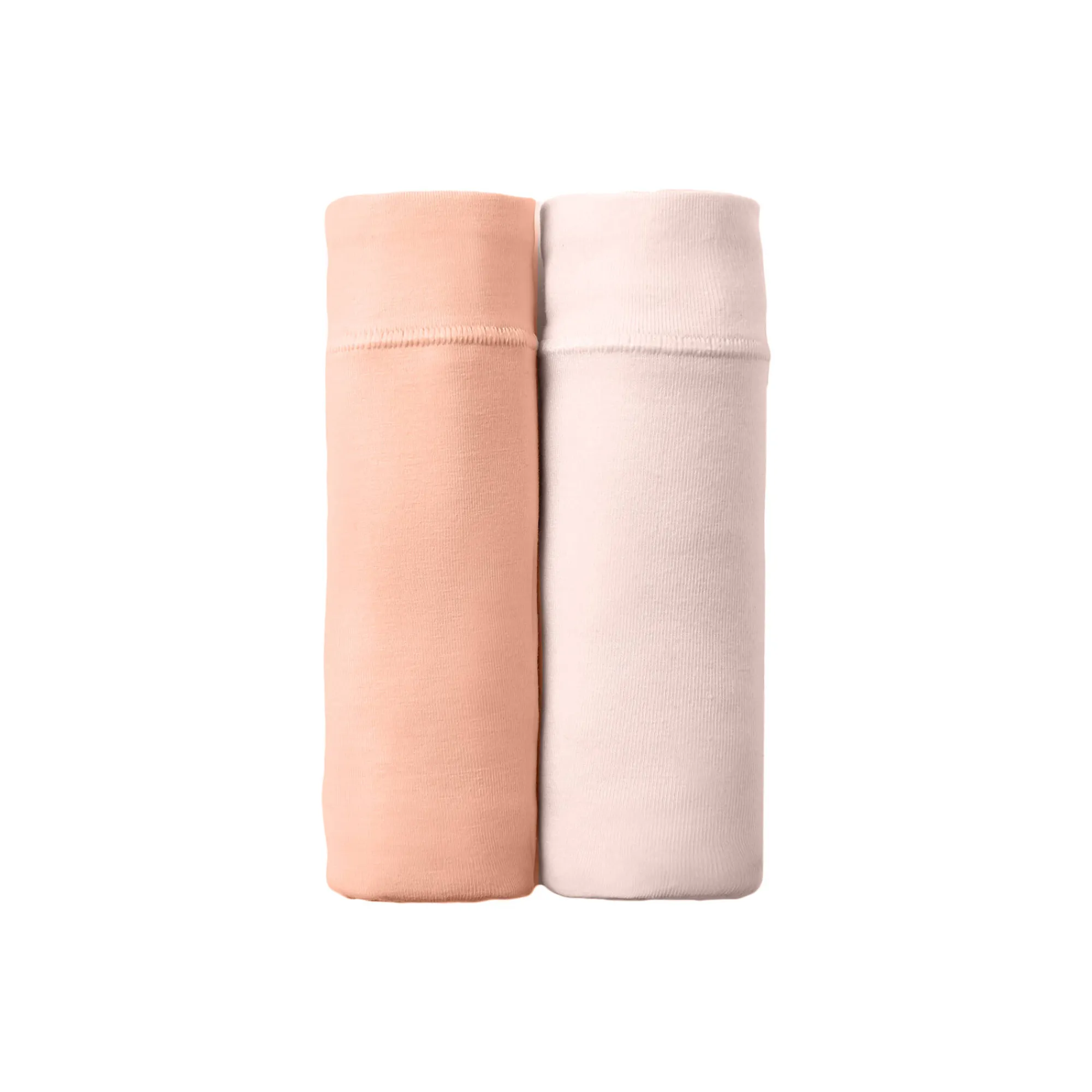 Slip En Shorty<Blancheporte Midislip in stretchkatoen zonder elastieken - set van 2 nude + perzik