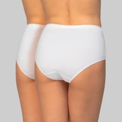 Slip En Shorty<Playtex Midislip met biologisch katoen(**) - set van 2 wit