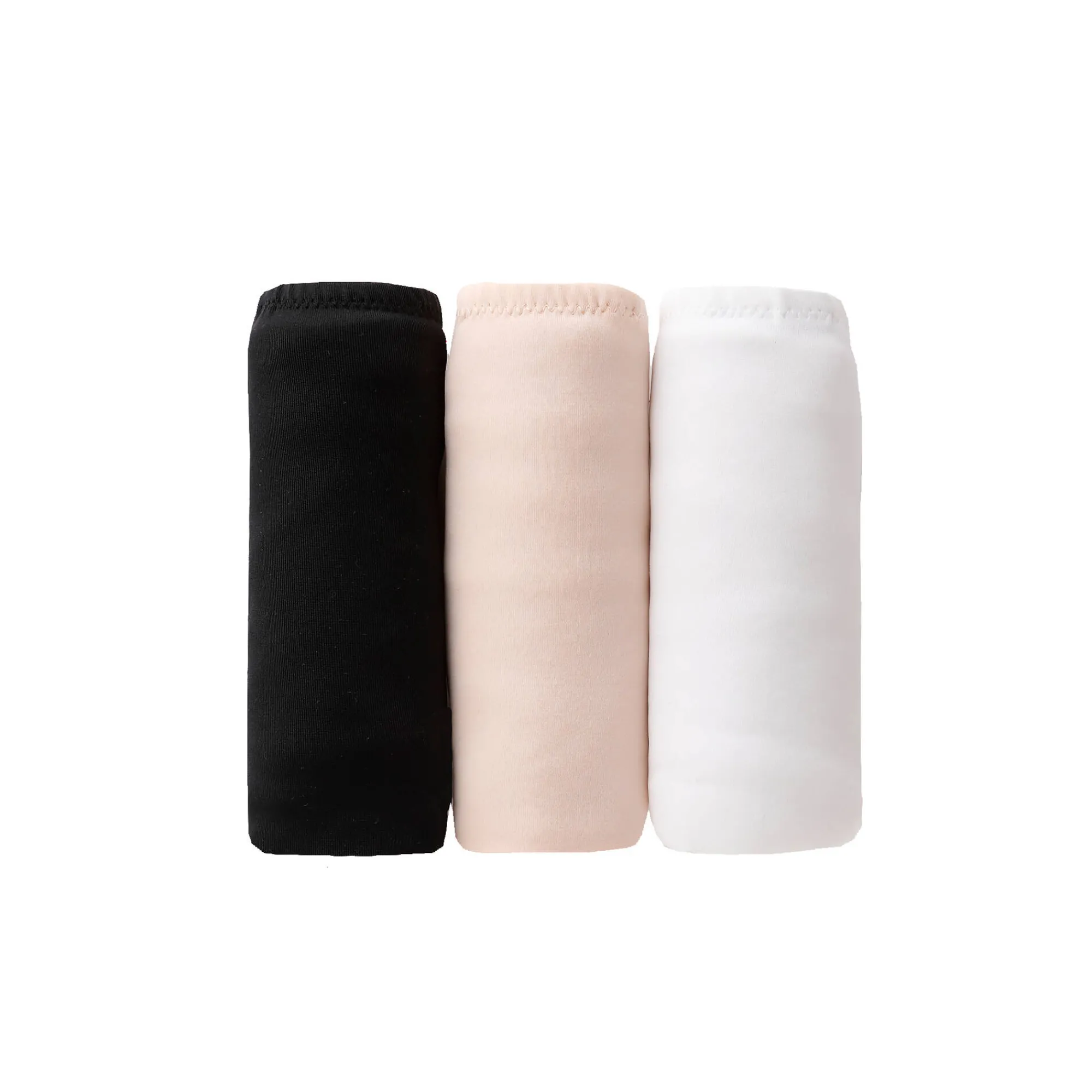 Slip En Shorty<Blancheporte Midislip met hoge taille en kanten tailleband in microvezel - set van 3 neutraal