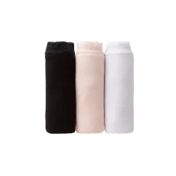 Slip En Shorty<Blancheporte Midislip met kant - set van 3 zwart + nude + wit