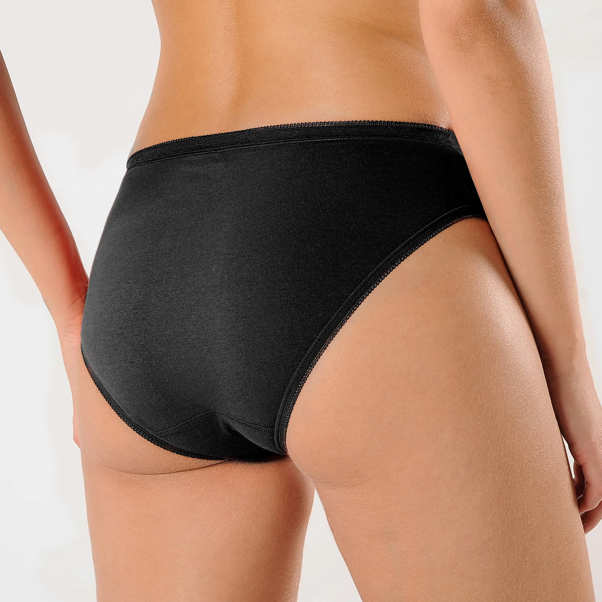 Slip En Shorty<Blancheporte Midislip met kant - set van 3 zwart