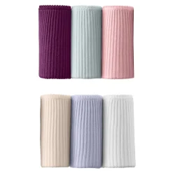 Slip En Shorty<Blancheporte Midislip met platte ribbels - set van 6 poeder