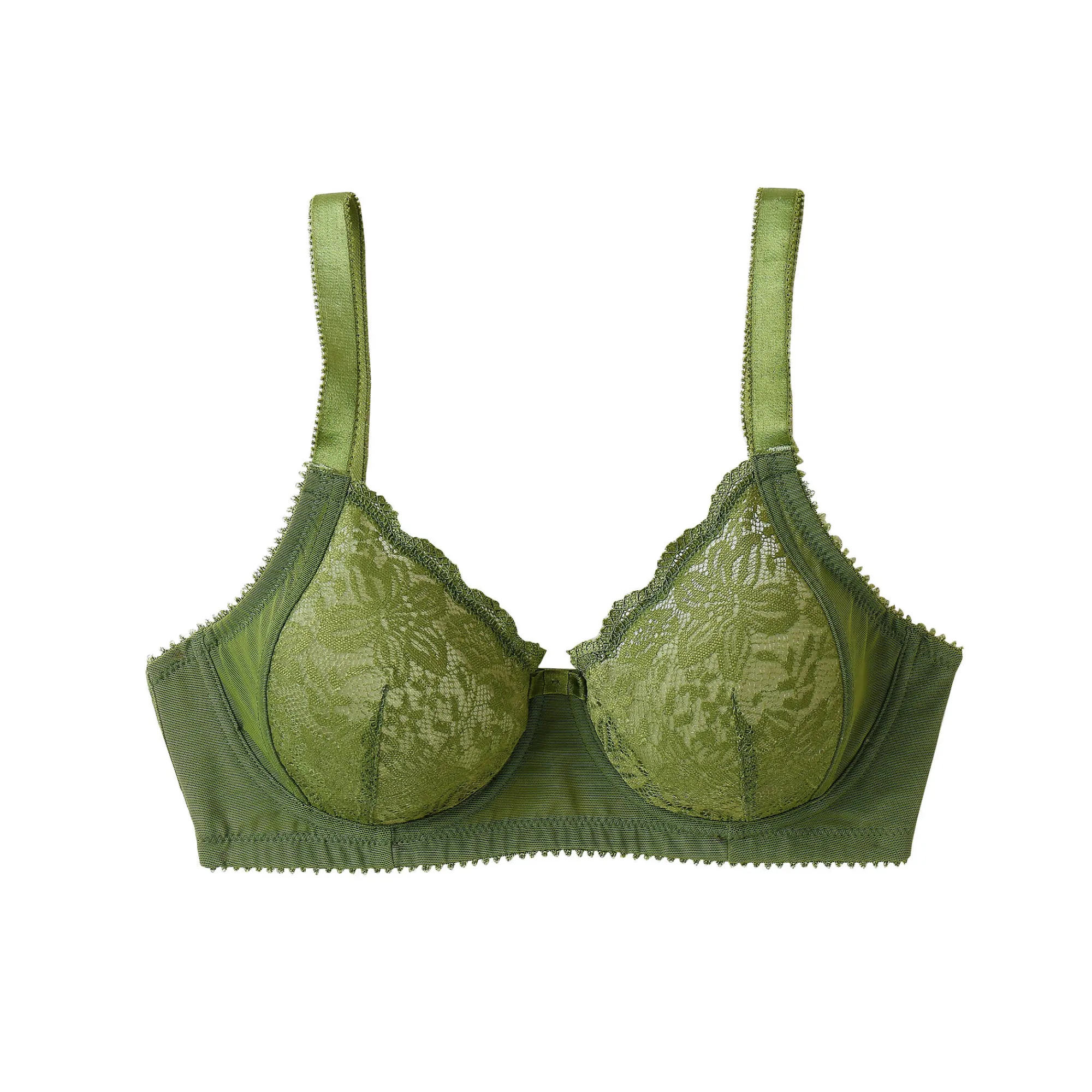 Beha<Confidence Lingerie Minimizerbeha in kant en rekbare tule Guspini - met beugels groen