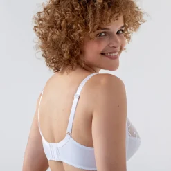 Beha<Blancheporte Minimizerbeha in microvezel en geborduurde tule met beugels - set van 2 wit + wit