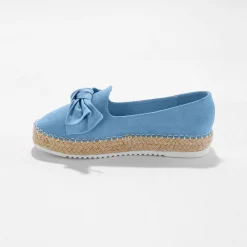 Sandalen En Espadrilles|Schoenen<Blancheporte Mocassins in espadrillestijl met strik en koordzool hemelsblauw