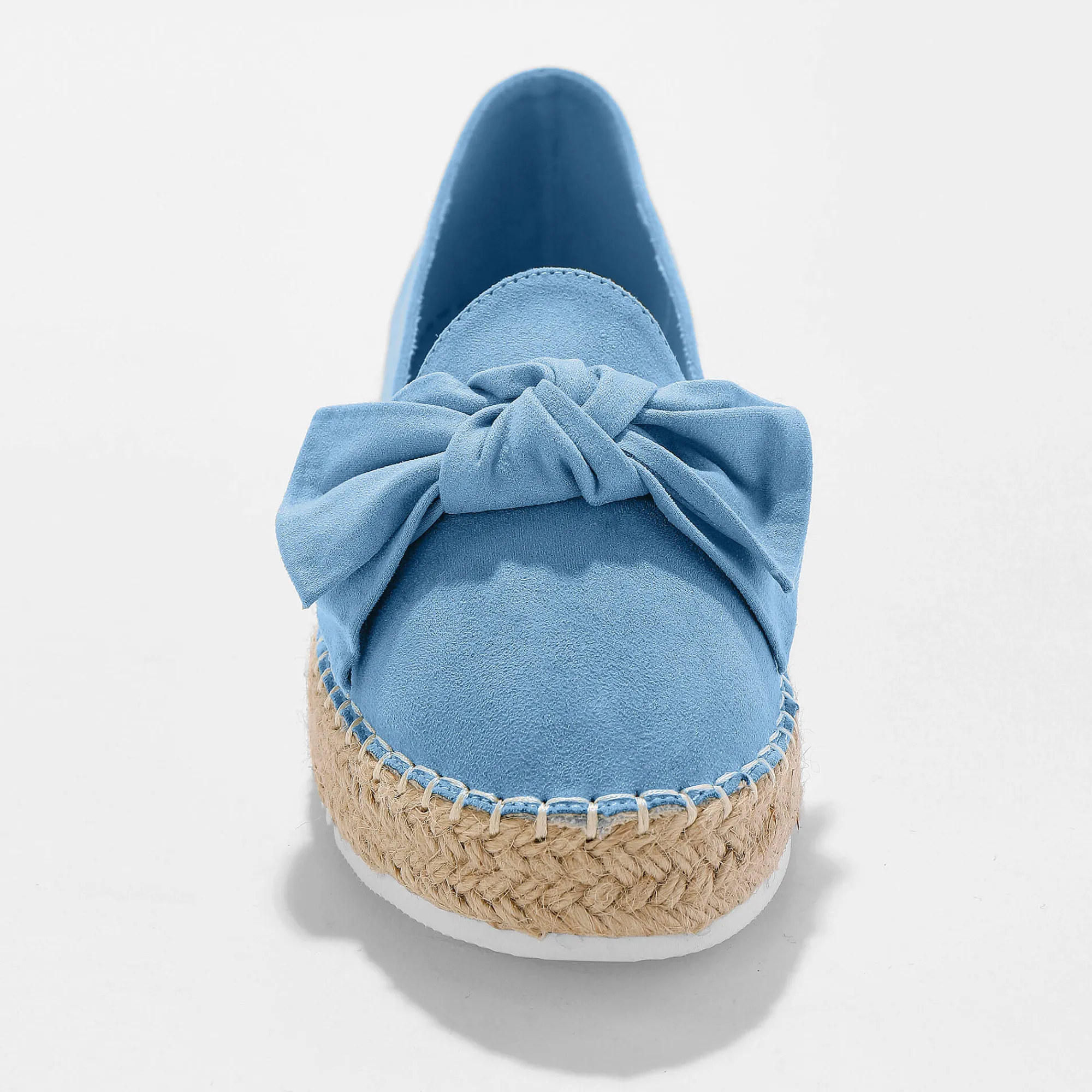 Sandalen En Espadrilles|Schoenen<Blancheporte Mocassins in espadrillestijl met strik en koordzool hemelsblauw