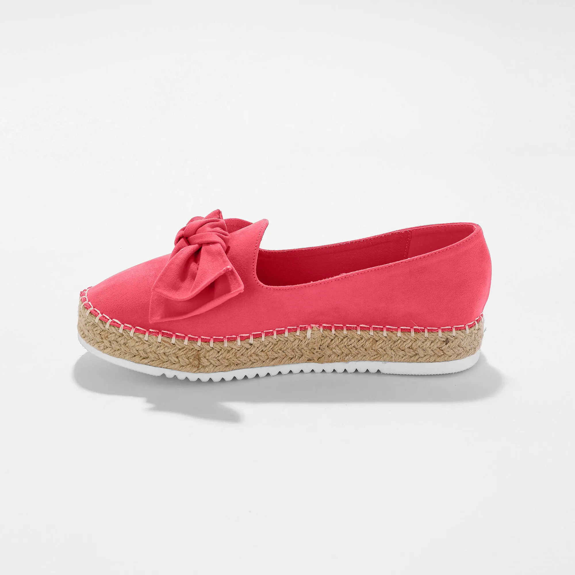 Sandalen En Espadrilles|Schoenen<Blancheporte Mocassins in espadrillestijl met strik en koordzool koraal