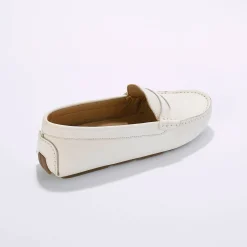 Derby's En Mocassins|Schoenen<Blancheporte Mocassins in glad leer - zilverkleur wit