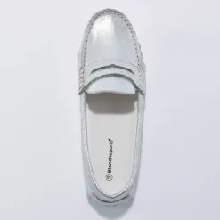 Derby's En Mocassins|Schoenen<Blancheporte Mocassins in glad leer - zilverkleur zilverkleurig