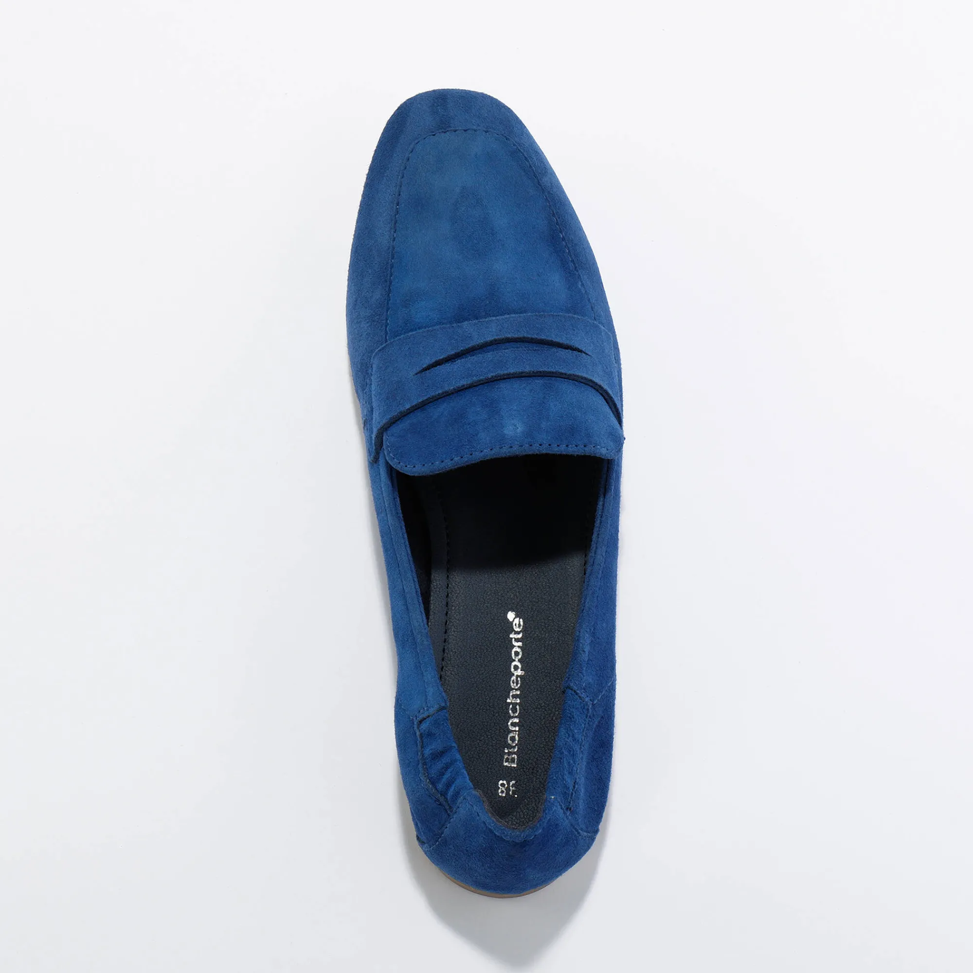 Derby's En Mocassins|Schoenen<Blancheporte Mocassins in splitleer blauw