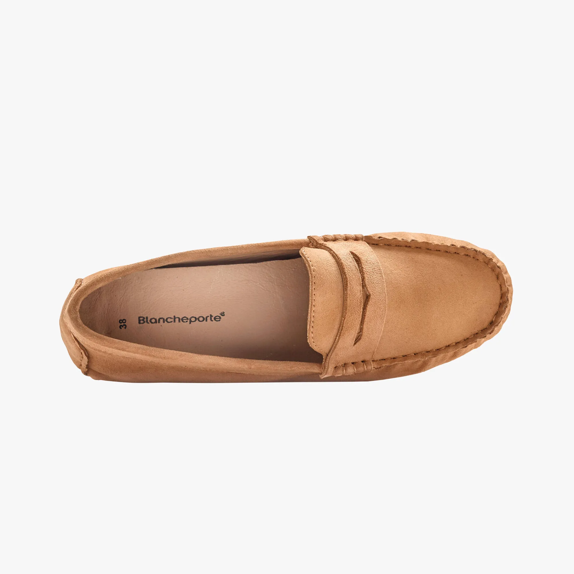 Derby's En Mocassins|Schoenen<Blancheporte Mocassins in splitleer beige