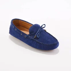 Derby's En Mocassins|Schoenen<Blancheporte Mocassins in ultrasoepel leer met veters blauw