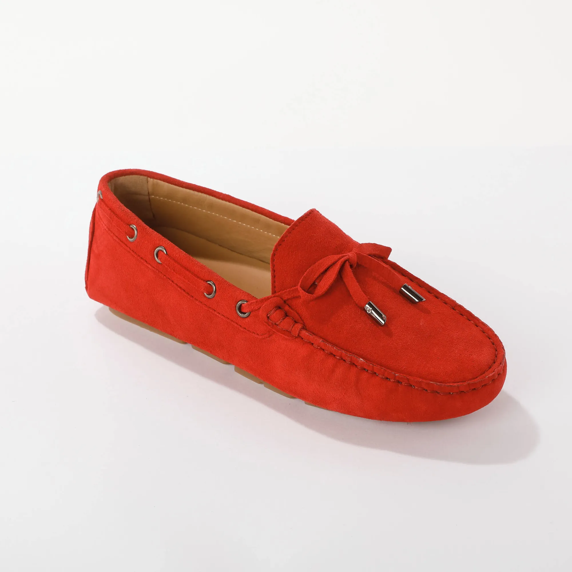 Derby's En Mocassins|Schoenen<Blancheporte Mocassins in ultrasoepel leer met veters rood