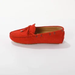 Derby's En Mocassins|Schoenen<Blancheporte Mocassins in ultrasoepel leer met veters rood