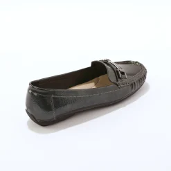 Derby's En Mocassins|Schoenen<Blancheporte Mocassins met gesp, metallic effect grijs