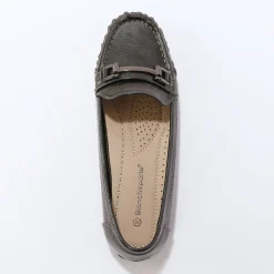 Derby's En Mocassins|Schoenen<Blancheporte Mocassins met gesp, metallic effect grijs
