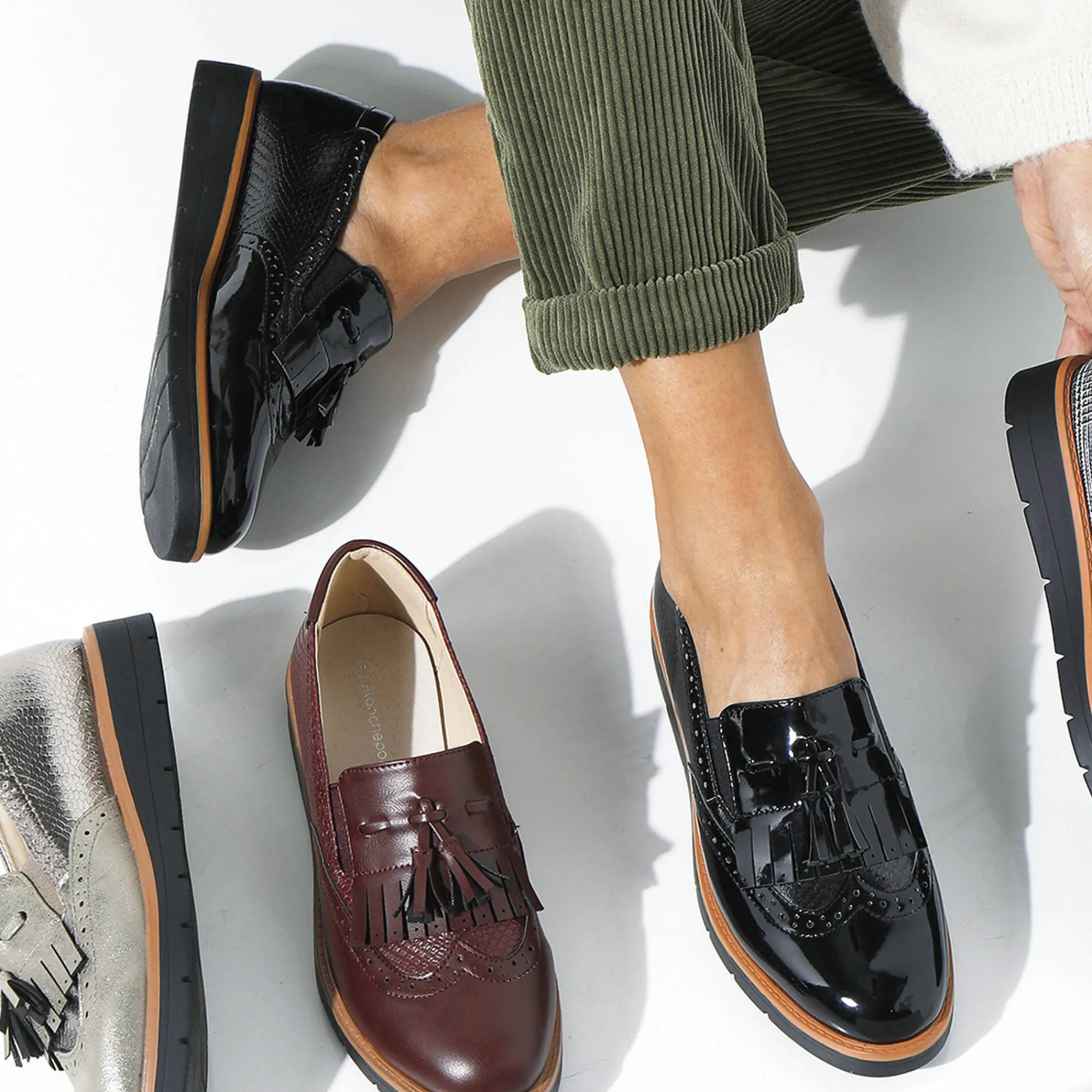 Feestelijke Schoenen|Derby's En Mocassins<Blancheporte Mocassins met pompons en franjes zwart