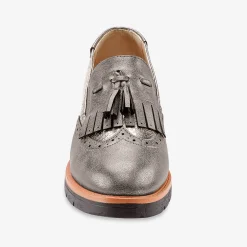 Feestelijke Schoenen|Derby's En Mocassins<Blancheporte Mocassins met pompons en franjes bronskleur