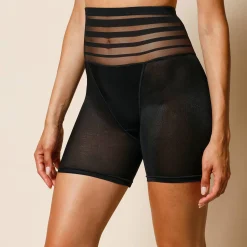 Body En Panty<Blancheporte Modellerend pantybroekje in tricot en tule - intense steun zwart