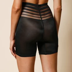 Body En Panty<Blancheporte Modellerend pantybroekje in tricot en tule - intense steun zwart