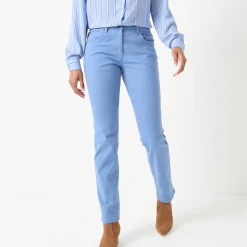 Broek<Blancheporte Modellerende broek met 5 zakken grijsblauw