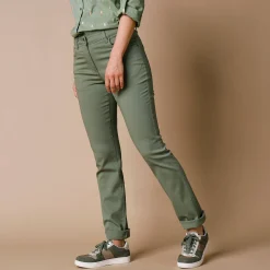Broek<Blancheporte Modellerende broek met 5 zakken mosgroen
