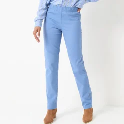 Broek<Blancheporte Modellerende broek met 'platte buik' effect en elastische taille grijsblauw