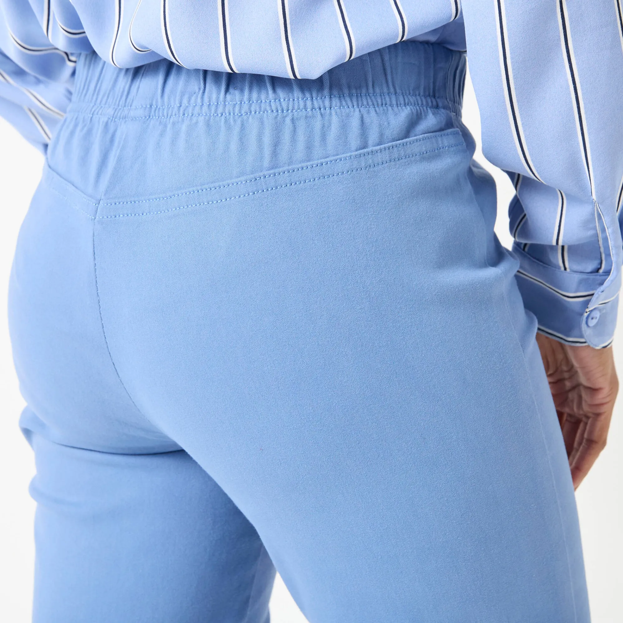 Broek<Blancheporte Modellerende broek met 'platte buik' effect en elastische taille grijsblauw