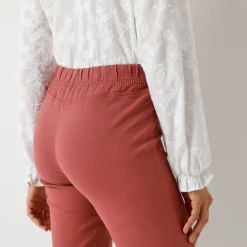 Broek<Blancheporte Modellerende broek met 'platte buik' effect en elastische taille terracotta