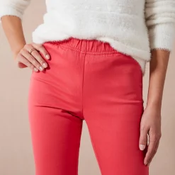 Broek<Blancheporte Modellerende broek met 'platte buik' effect en elastische taille rood