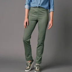 Broek<Blancheporte Modellerende broek met 'platte buik' effect en elastische taille mosgroen