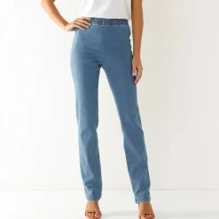 Jeans<Blancheporte Modellerende jeans met 'platte buik' effect en elastische taille bleached