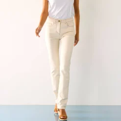 Broek<Blancheporte Modellerende rechte broek, corrigerende versteviging ecru