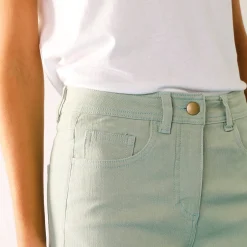 Broek<Blancheporte Modellerende rechte 7/8-broek, corrigerende versteviging grijsgroen