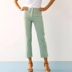 Broek<Blancheporte Modellerende rechte 7/8-broek, corrigerende versteviging grijsgroen
