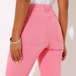 Broek<Blancheporte Modellerende rechte broek, corrigerende versteviging roze