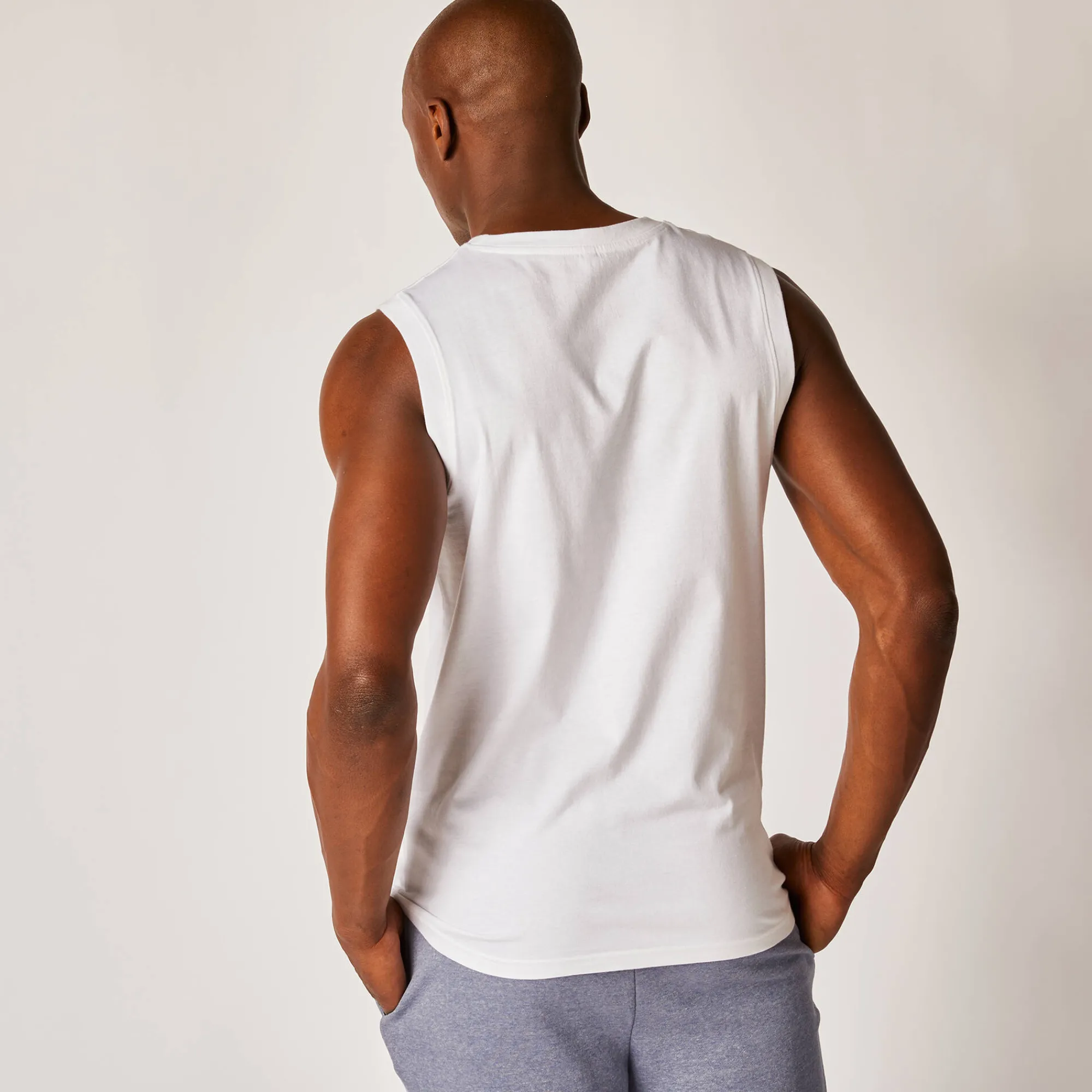 T-Shirt, Hemd En Polo<Blancheporte Mouwloos T-shirt met ronde hals - set van 3 wit