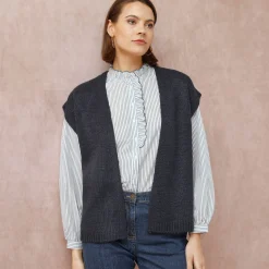 Trui En Vest<Blancheporte Mouwloos vest marine