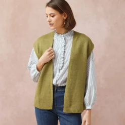 Trui En Vest<Blancheporte Mouwloos vest olijfgroen