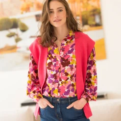 Trui En Vest<Blancheporte Mouwloos vest roze