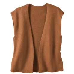 Trui En Vest<Blancheporte Mouwloos vest hazelnootbruin
