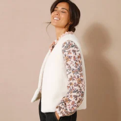 Feestoutfits Dames|Jas En Mantel<Blancheporte Mouwloos vest in imitatiebont ecru