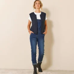 Trui En Vest<Blancheporte Mouwloos vest met ronde hals marine