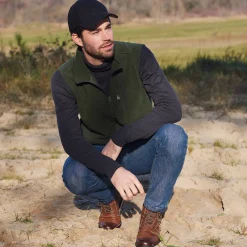 Sweater|Trui En Vest<Blancheporte Mouwloze blouson met rits, in fleece kaki