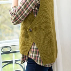 Trui En Vest<Blancheporte Mouwloze trui in tricot olijfgroen