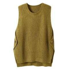 Trui En Vest<Blancheporte Mouwloze trui in tricot olijfgroen