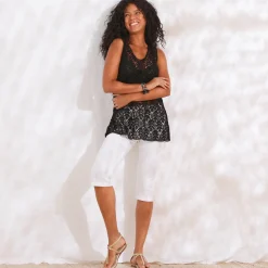 T-Shirt En Topje<Blancheporte Mouwloze tuniek, macramé zwart