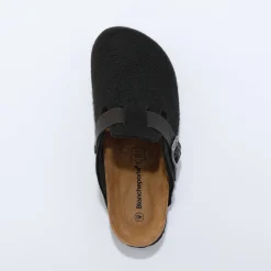 Schoenen|Schoenen Heren<Blancheporte Muiltjes in wolvilt met gesp antraciet