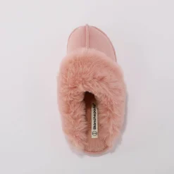 Sloffen|Sloffen<Blancheporte Muiltjes met nepbont roze